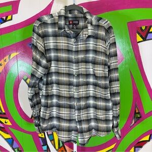 Zone, Plaid Button Up Shirt. Size XL. In good used condition!